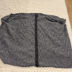 Lululemkn Gray Button-Down Knit scarf/top